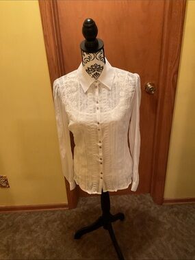 White Stag White Lace Button-Down Shirt
